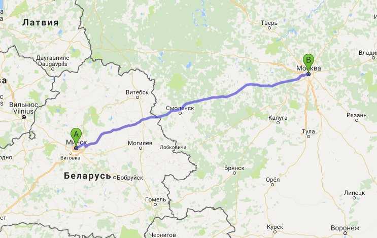 Сколько километров от минска до границе