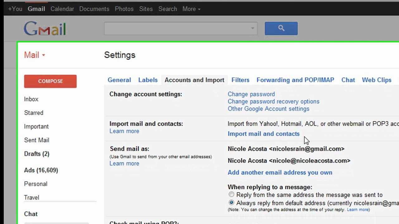 Различия между outlook и gmail - cправка - gmail