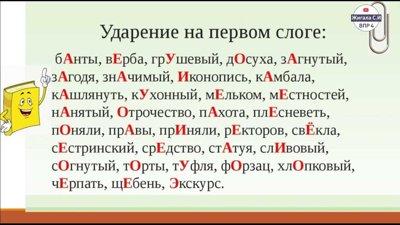 Как поставить ударение в слове в презентации