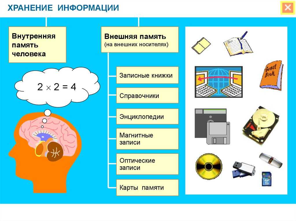Какие бывают устройства хранения информации