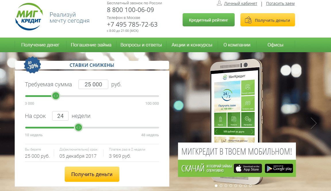 Migone - подача заявки, отзывы должников