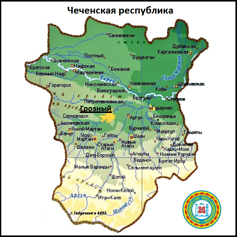 Где находится чеченская. Чеченская Республика карта Чеченской Республики. Карта Чечни с границами республик. Республика Ингушетия и Чеченская Республика на карте России. Территория Чечни на карте.