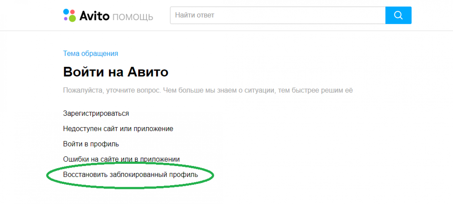 Вход в личный кабинет авито на официальном сайте avito.ru