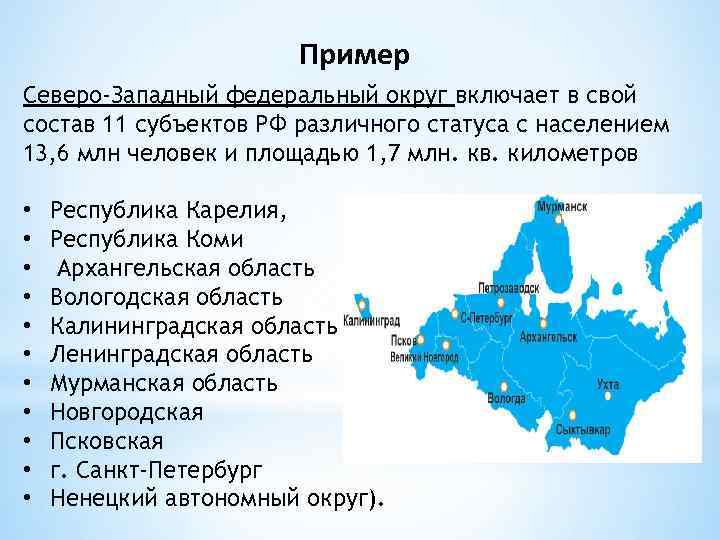 Список федеральных округов и субъектов российской федерации