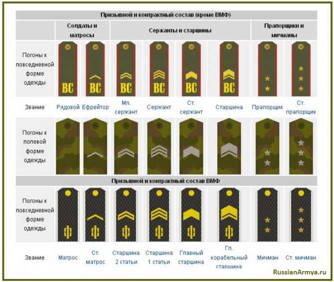Звания в армии россии по возрастанию | управляющая компания муп «дирекция единого заказчика №1» ленинского района г. барнаула