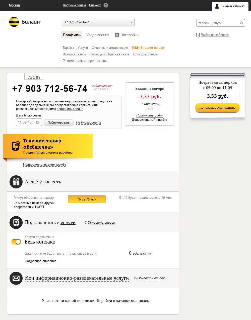 Услуга «дополнительный номер» билайн
